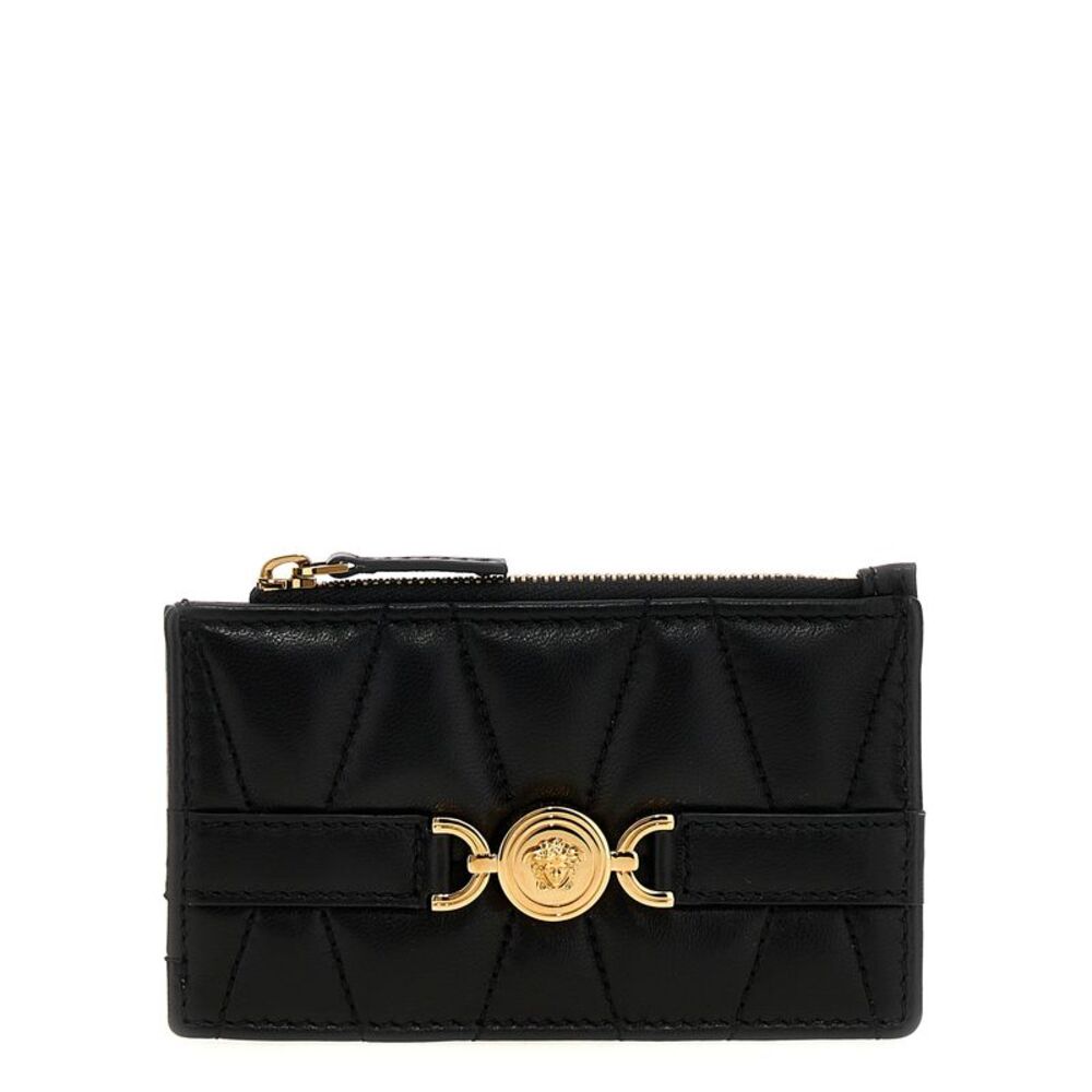 Versace Black Lamb Leather Women's Cardholder